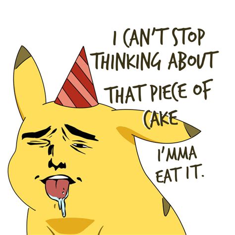 Pikachu Meme Happy Birthday Card Boomf