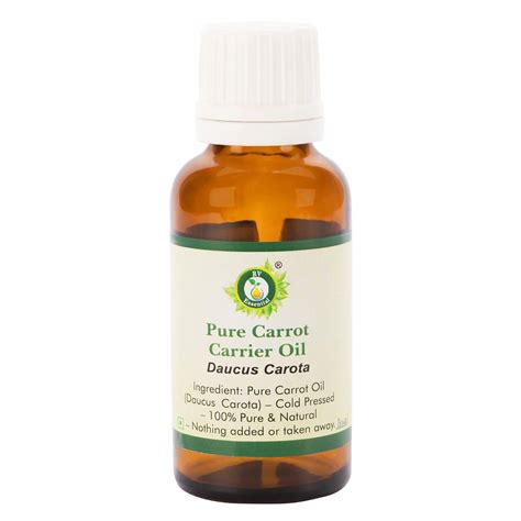 R V Essential Pure Carrot Carrier Oil 30ml 1 01oz Daucus