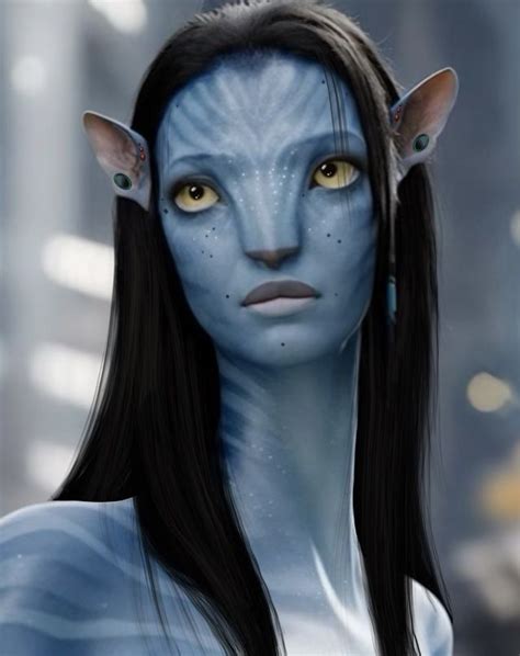 a woman with long hair and blue skin is dressed up as avatar from the ...