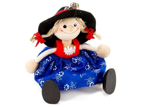 Holka - dřevěná figurka na pružině - Krokido.cz