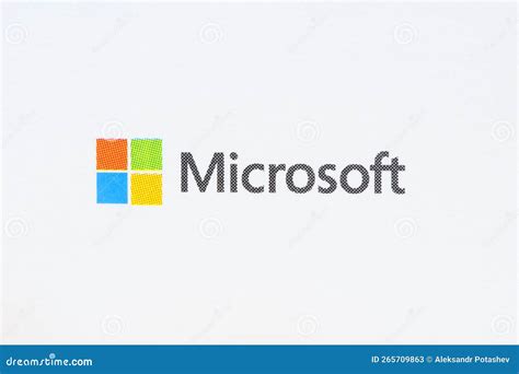 Microsoft Logo on a White Background Editorial Stock Photo - Image of ...