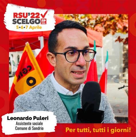 Rsu Mi Candido Con Fp Cgil Leonardo Puleri Assistente Sociale