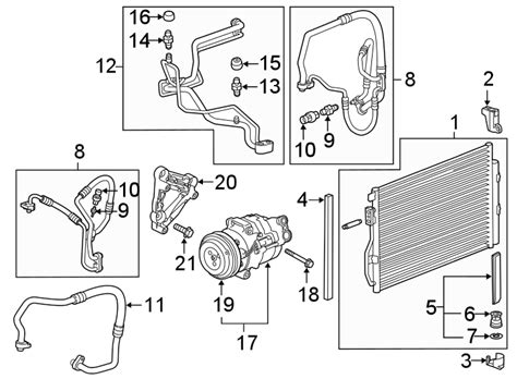 Chevrolet Sonic Lt Hatchback Hose Conditioning Discharge Air