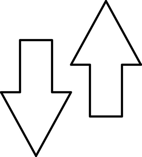 Up And Down Arrow Black Stroke Icon. 24145131 Vector Art at Vecteezy