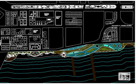 Waterfront Embankment Esplanade Chimbote Peru Dwg Block For Autocad