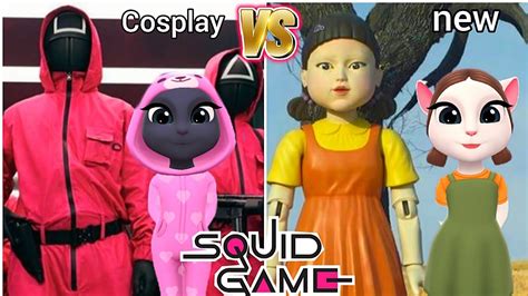 My Talking Angela 2 New Vs Squid Game Doll Green Color Red Cosplay