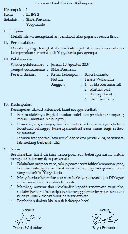 Detail Contoh Laporan Hasil Diskusi Koleksi Nomer 3