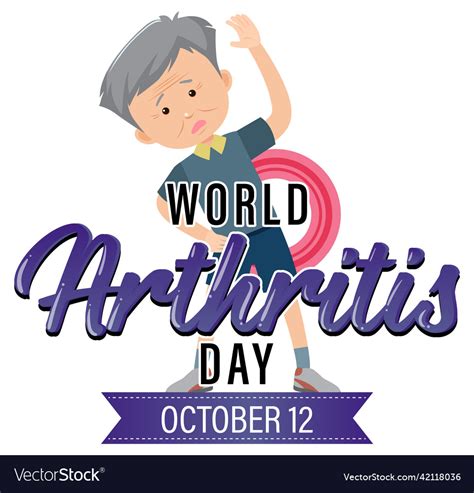 World Arthritis Day Word Banner Design Royalty Free Vector