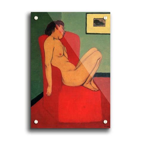 East Urban Home Nude In A Red Armchair By Felix Vallotton Unframed