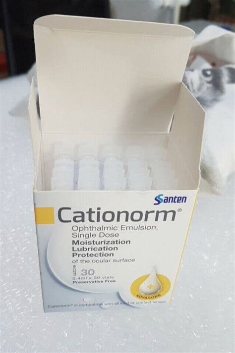 30s X 04ml Cationorm Ophthalmic Emulsion Vial Eye Drops Ebay