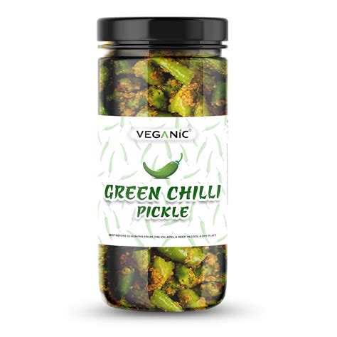 Veganic Green Chilli Pickle Handmade Hari Mirchi Ka Achar Ready To