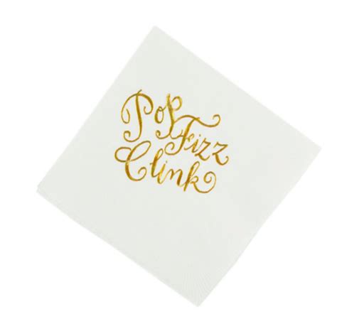 Pop Fizz Clink Napkins White By Lhcalligraphy On Etsy