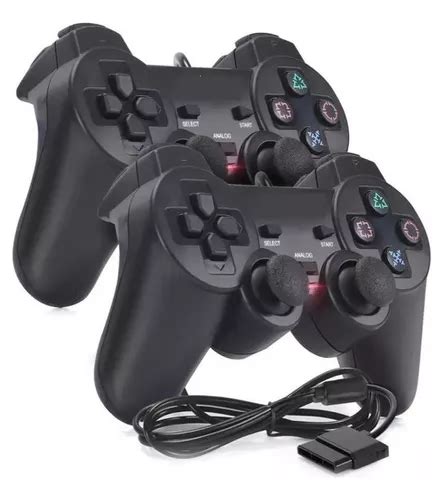 Kit 2 Controles Para Ps2 C fio Analógico E Vibração MercadoLivre