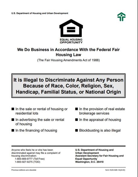 HUD Fair Housing Poster – SafetyNow ILT