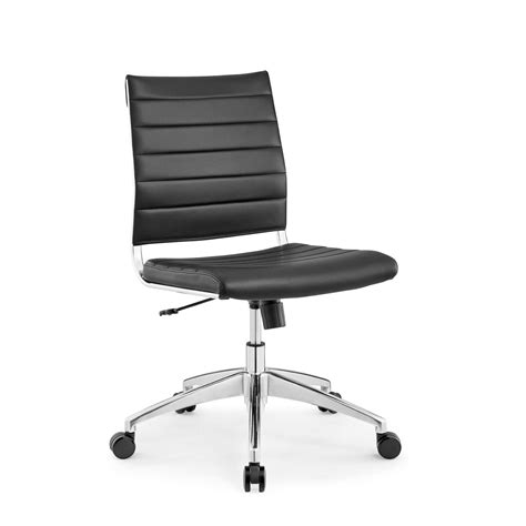 Jive Ribbed Armless Mid Back Swivel Conference Computer Chair In