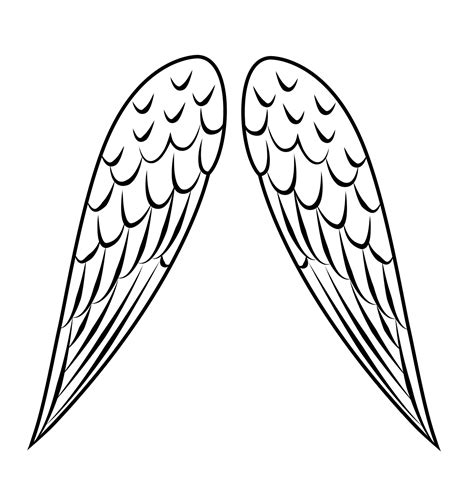 Angel Wings Outline - ClipArt Best