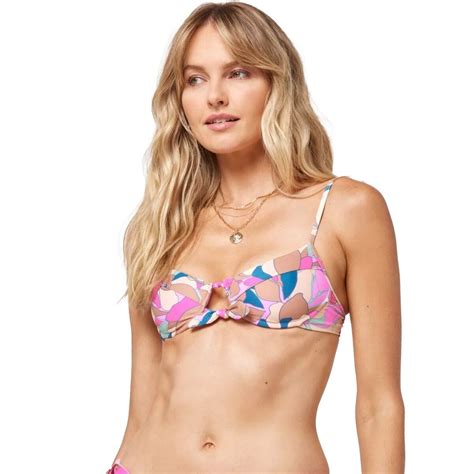 L Space Rose Bikini Top Adjustable Straps Back For Perfect Fit