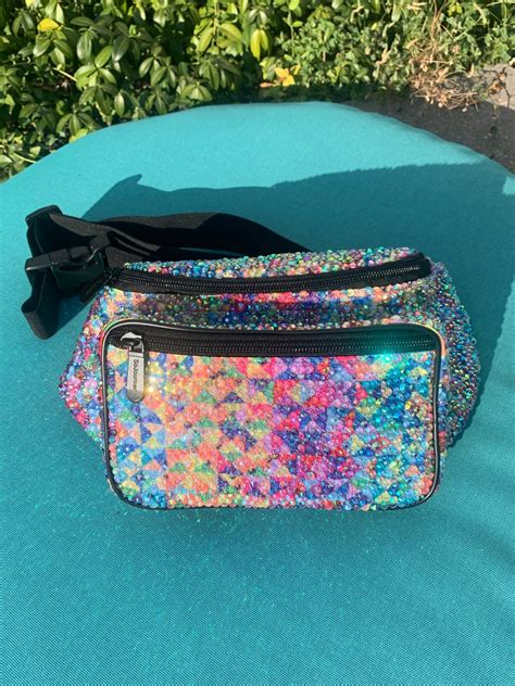 Hand Rhinestone Detailed Custom Rainbow Fanny Pack Etsy