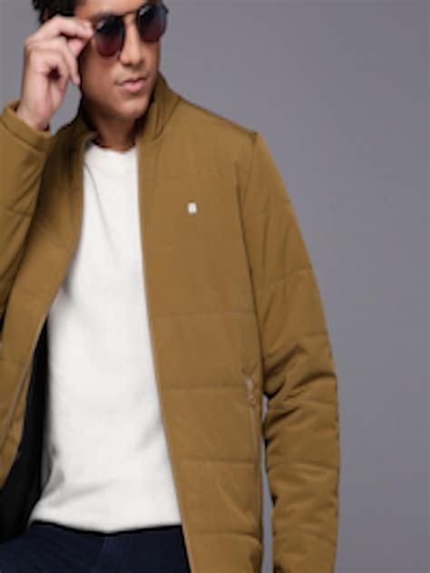 Buy Allen Solly Men Brown Solid Padded Jacket - Jackets for Men ...