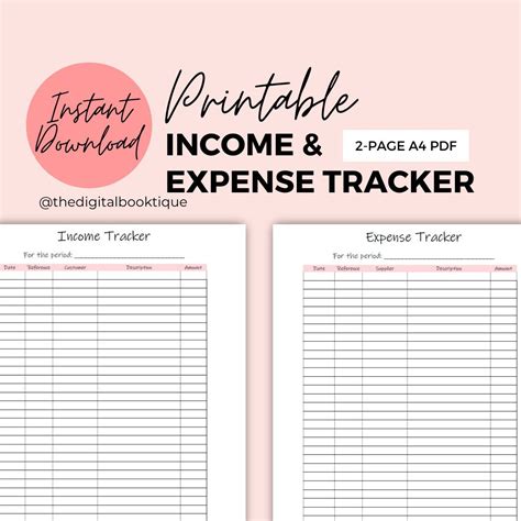 Business Expense Tracker Printable