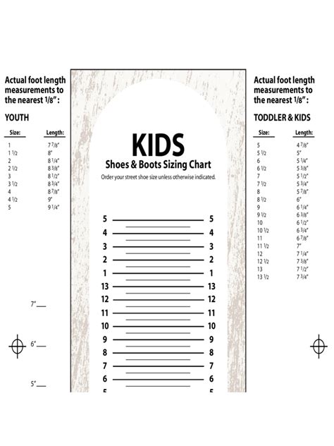 Shoe Size Chart - 10 Free Templates in PDF, Word, Excel Download