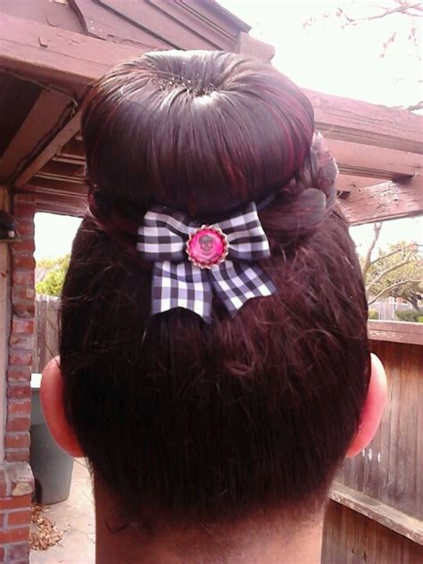 Back View Of Bellas Hot Bun Hair Bun Hot
