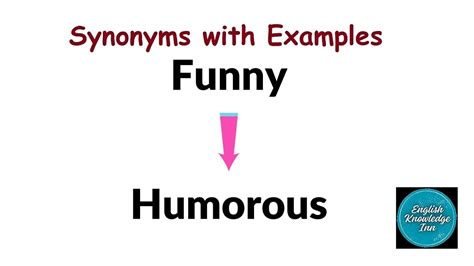 Funny Humorous How To Use Synonyms In English Synonyms Example