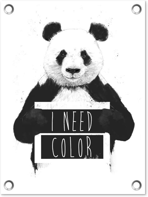 Tuin Decoratie Panda Quote Kleur Wit X Cm Bol