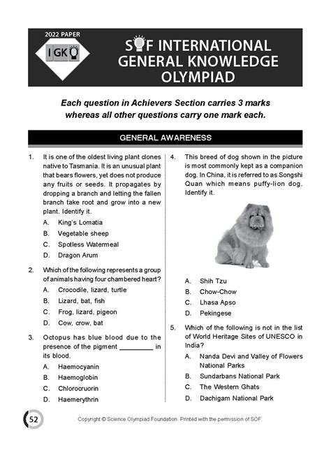 International General Knowledge Olympiad Igko Workbook For Class 10