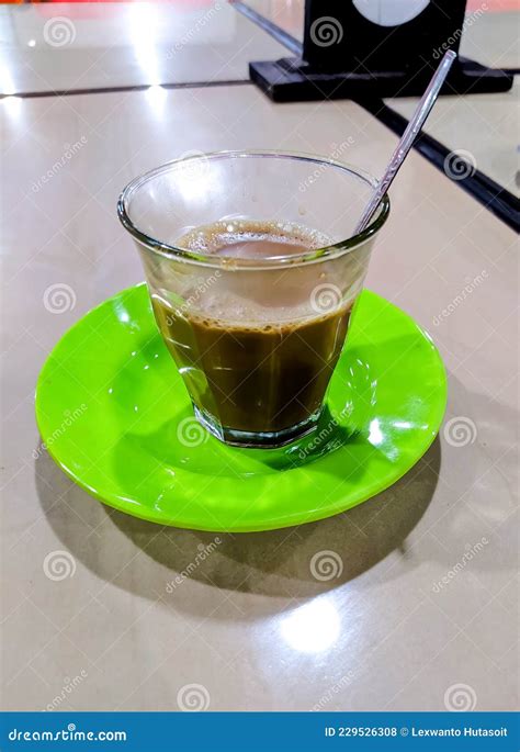 Photo Of A Glass Of Milk Coffee Stock Photo Image Of Business