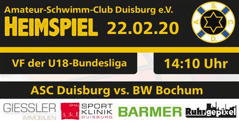 U18 Bundesligateam Im Viertelfinale Amateur Schwimm Club Duisburg E V