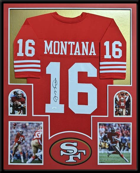 Framed San Francisco 49ers Joe Montana Autographed Signed Jersey Jsa