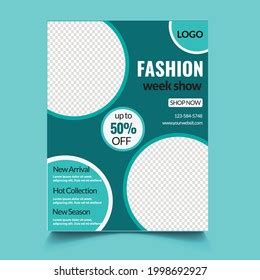 Fashion Show Flyer Design Template Stock Vector (Royalty Free ...