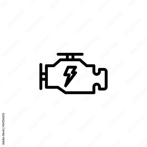 Vector sign of electric motor symbol is isolated on a white background ...