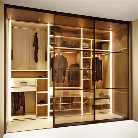 Modern Popular Style Bedroom Furniture Sliding Aluminium Glass Wardrobe Wardrobe And Bedroom