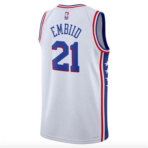 Баскетбольная джерси 2022 23 Philadelphia 76ers 21 Joel Embiid