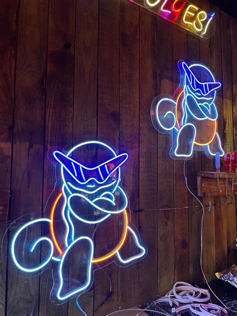 Squirtle Neon Sign Pokemon Squirtle Neon Sign Bedroom Pokemon