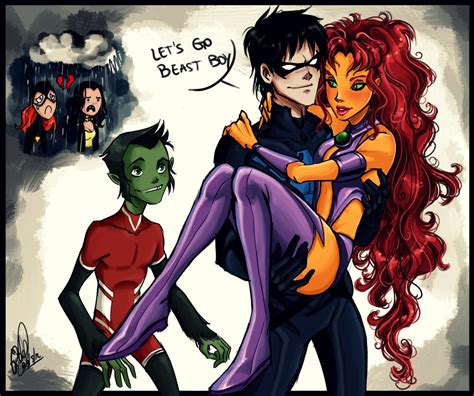 Nightwing And Starfire Fanart By Gretlusky R Teentitans