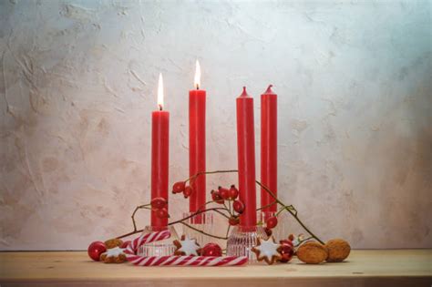 30+ Red Advent Candle December 2nd Stock Photos, Pictures & Royalty ...