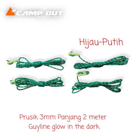 Jual Tali Prusik Tali Flysheet Guyline Rope Glow In The Dark