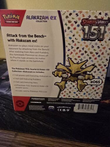 Pokémon Tcg Scarlet And Violet 151 Alakazam Ex Collection Booster Box