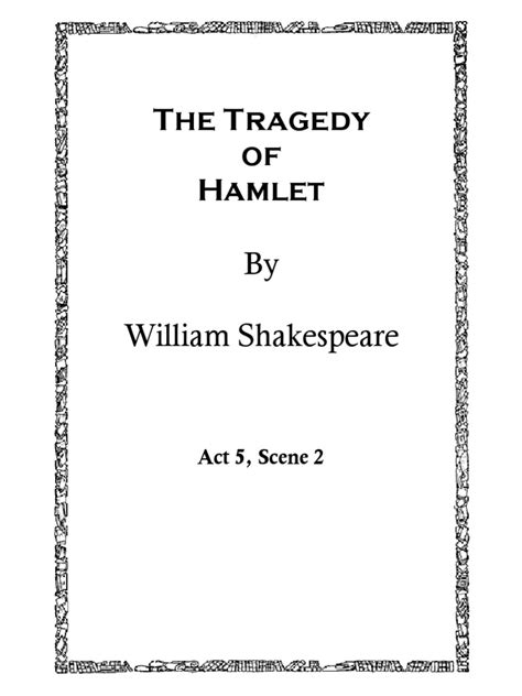 Hamlet Act 5 Scene 2 | PDF | Hamlet | Tragedy Plays