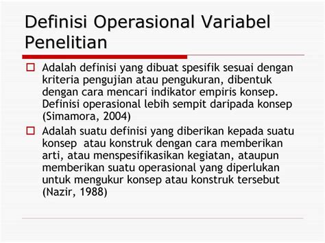 Detail Contoh Definisi Operasional Variabel Dalam Skripsi Koleksi Nomer 24