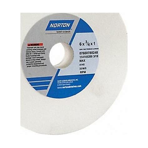 Norton Abrasives Grinding Wheel T1 6x3 4x1 AO 150G White 07660788248