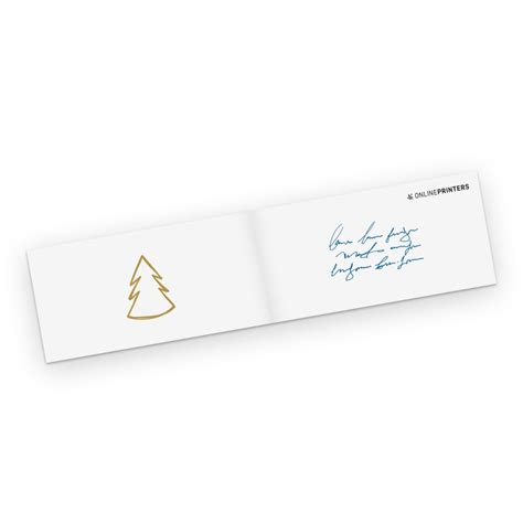 Folded Christmas Cards Landscape Dl Dl At Onlineprinters