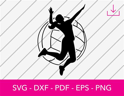 Volleyball Svg Volleyball Player Svg Volley Ball Svg Spike Etsy Canada