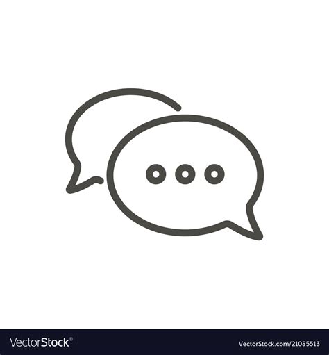 Chat icon line message symbol Royalty Free Vector Image