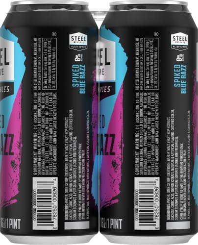 Steel Reserve Alloy Series Spiked Blue Razz Malt Flavored Hard Beverage 4 Ct 16 Fl Oz Kroger