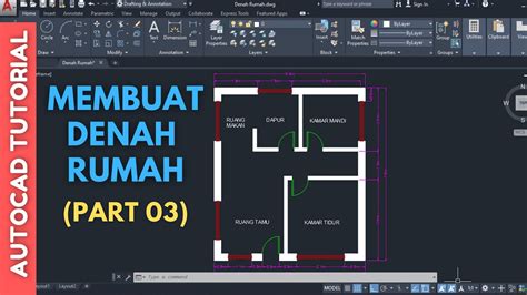 Membuat Denah Rumah Autocad Konsep Spesial