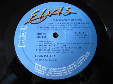 Elvis Presley Our Memories Of Elvis Original 1979 Rca Records Vinyl Lp Ebay